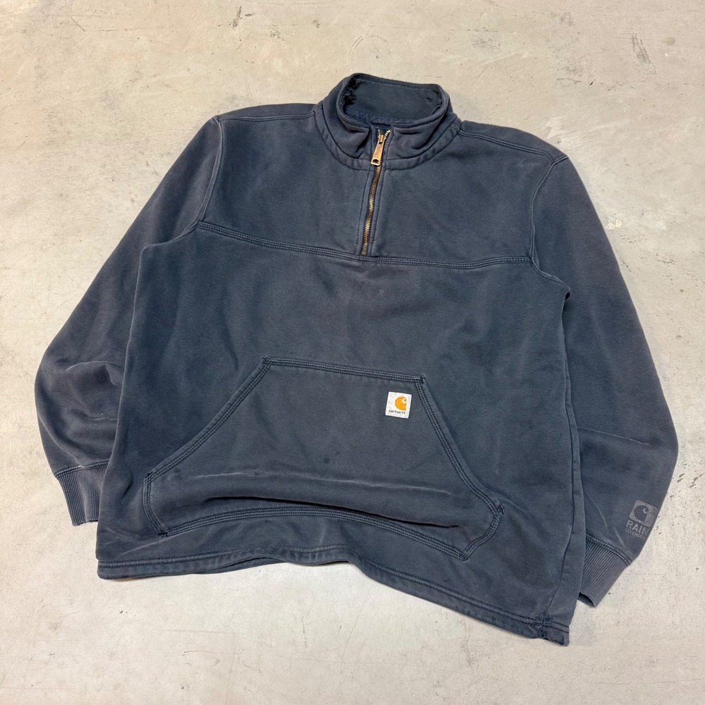Vintage y2k Navy Rain Defender Carhartt Quarter Zip